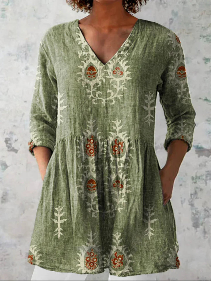 Aurora | Blusa Lunga a Righe Grafiche