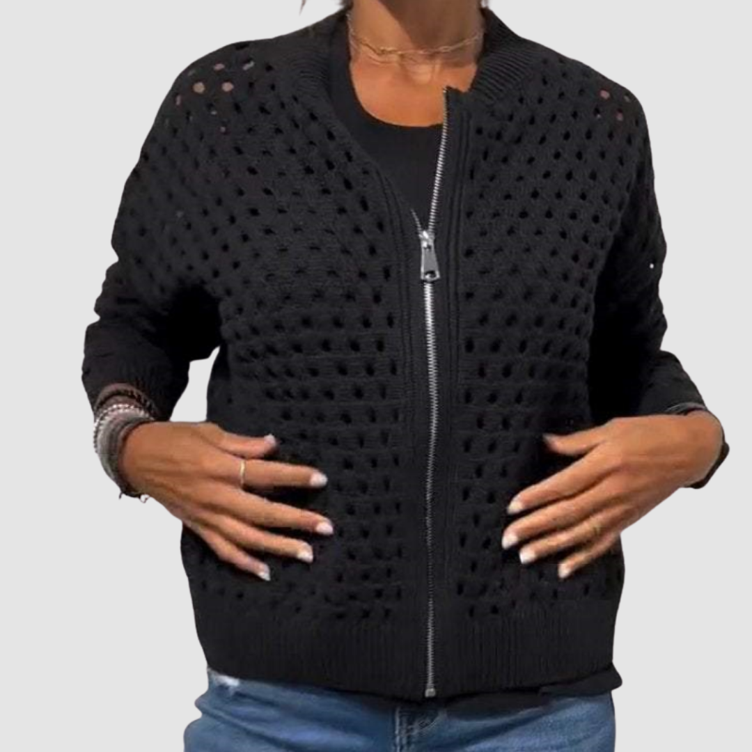 Livia | Cardigan Traforato con Zip