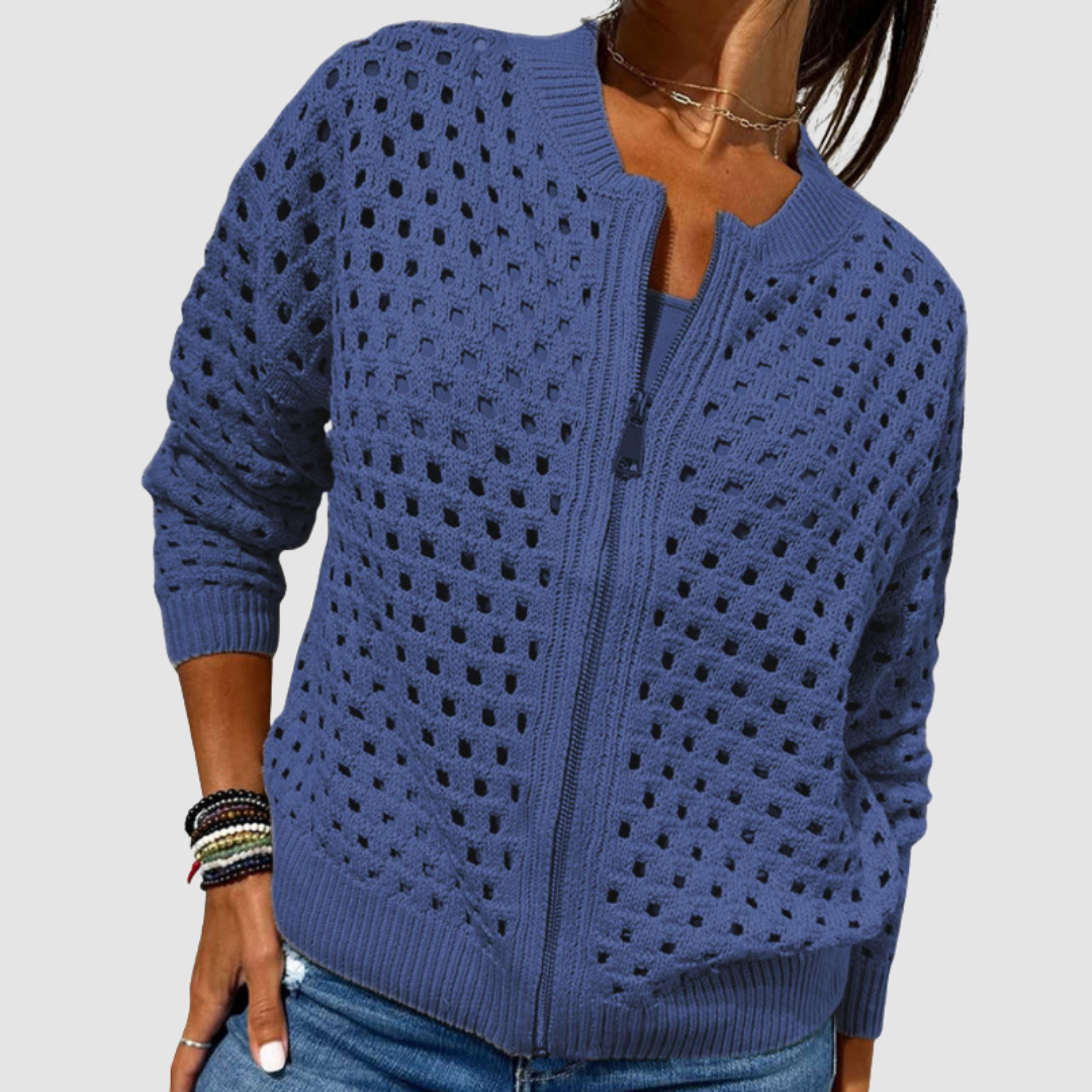 Livia | Cardigan Traforato con Zip