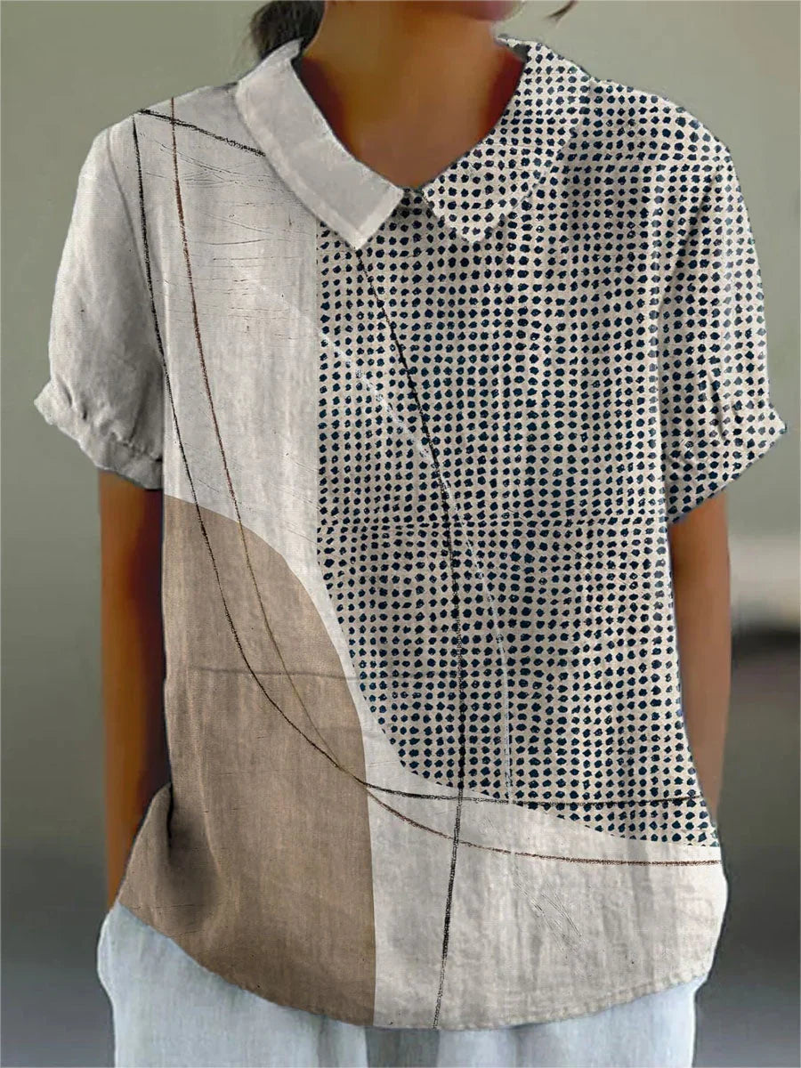 Chiara | Blusa Floreale con Colletto