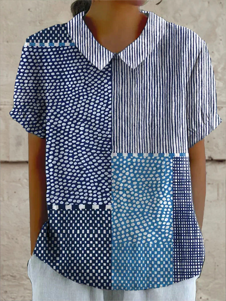 Chiara | Blusa Floreale con Colletto