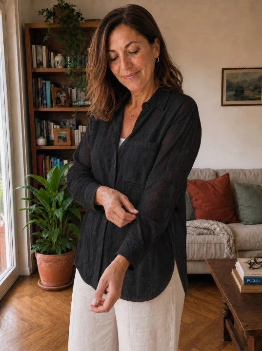 Blusa Jacquard Floreale