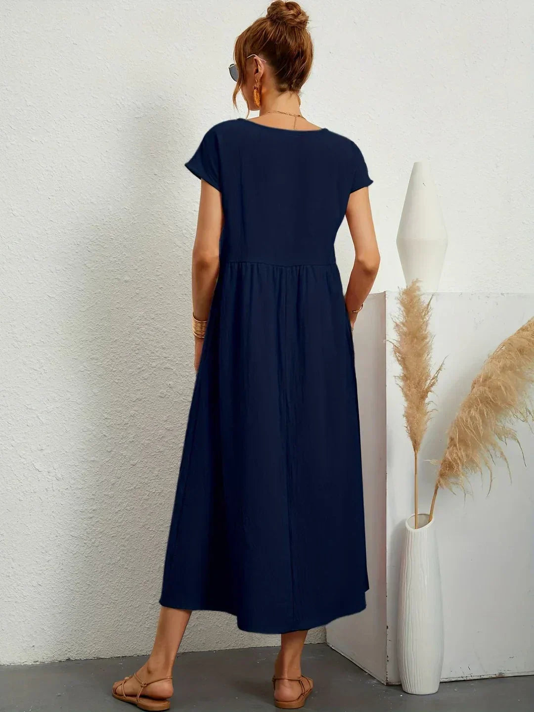 Livia | Abito Maxi Svasato con Tasche