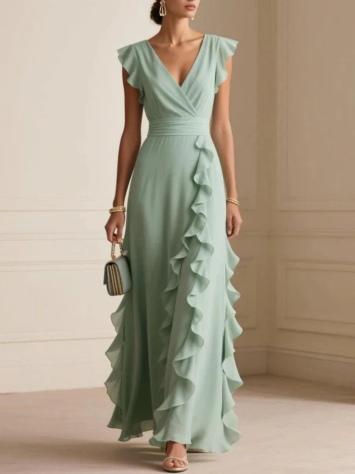 Chiara | Abito Lungo Elegante con Volant