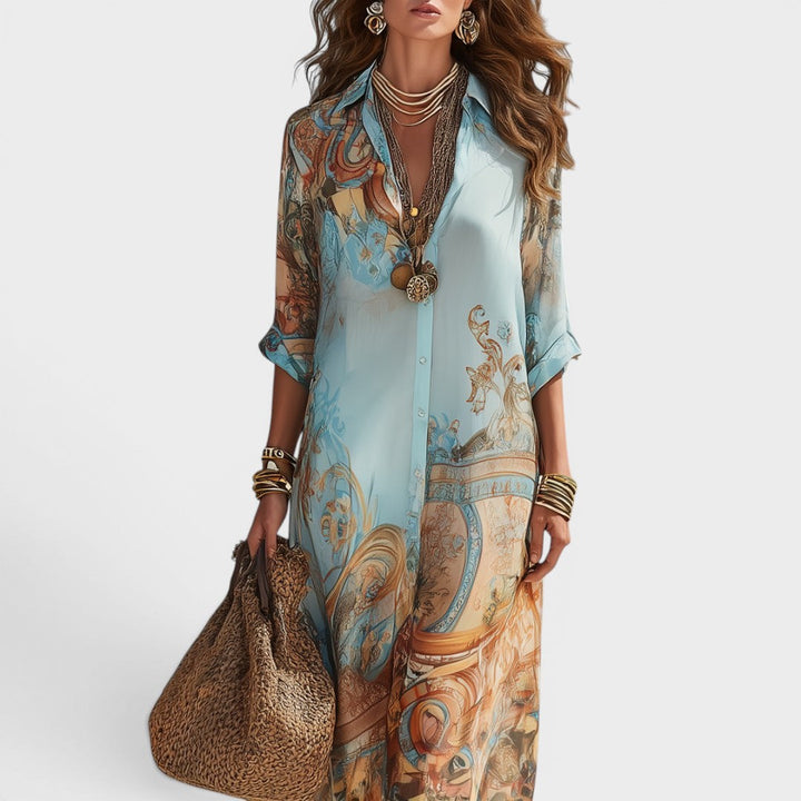 Arianna | Abito Camicia Maxi a Stampa