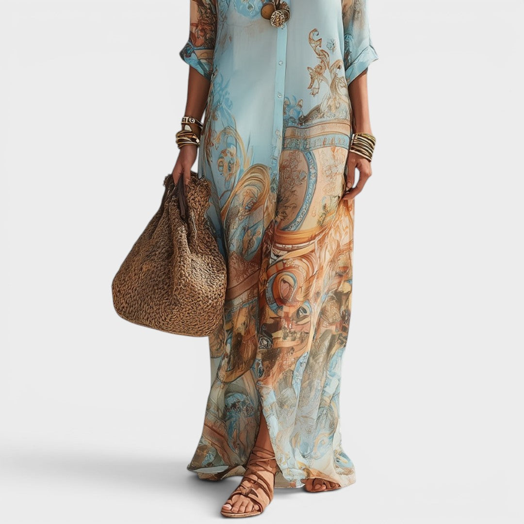 Arianna | Abito Camicia Maxi a Stampa