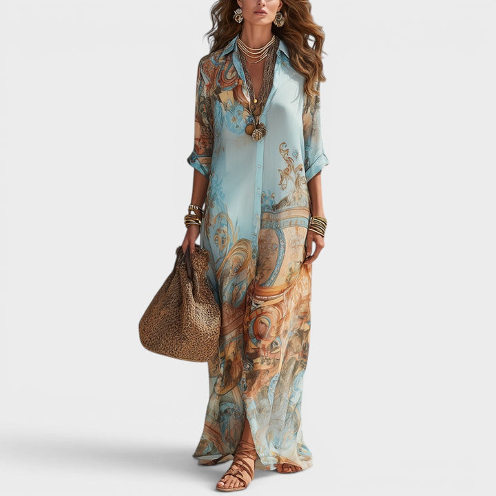Arianna | Abito Camicia Maxi a Stampa