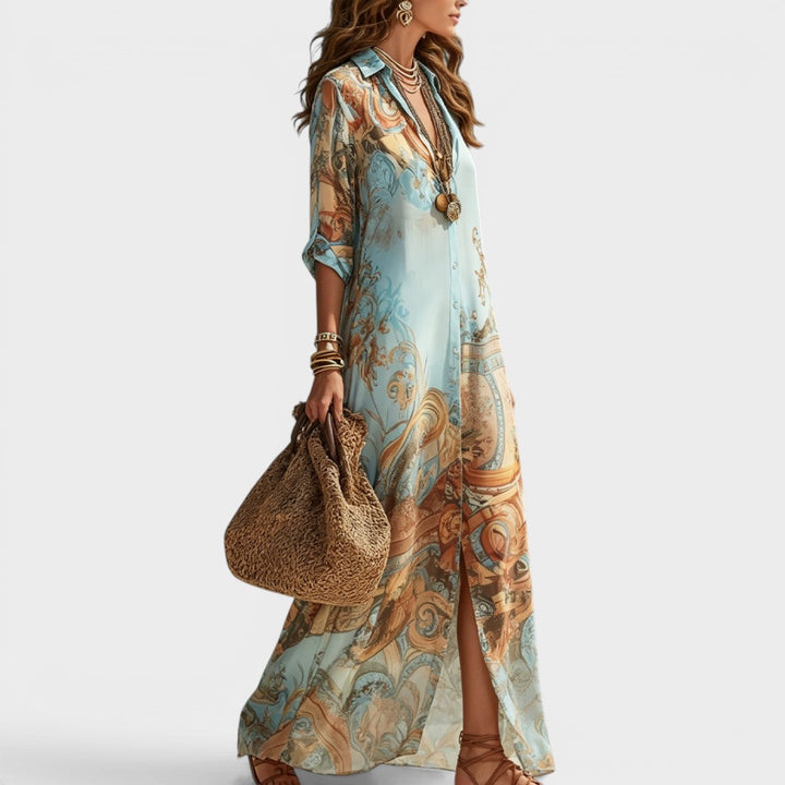Arianna | Abito Camicia Maxi a Stampa