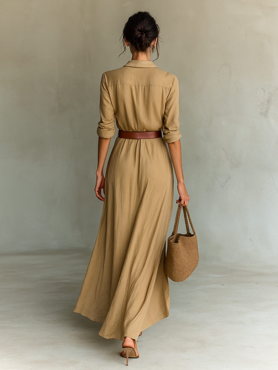 Chiara | Abito Maxi Drappeggiato