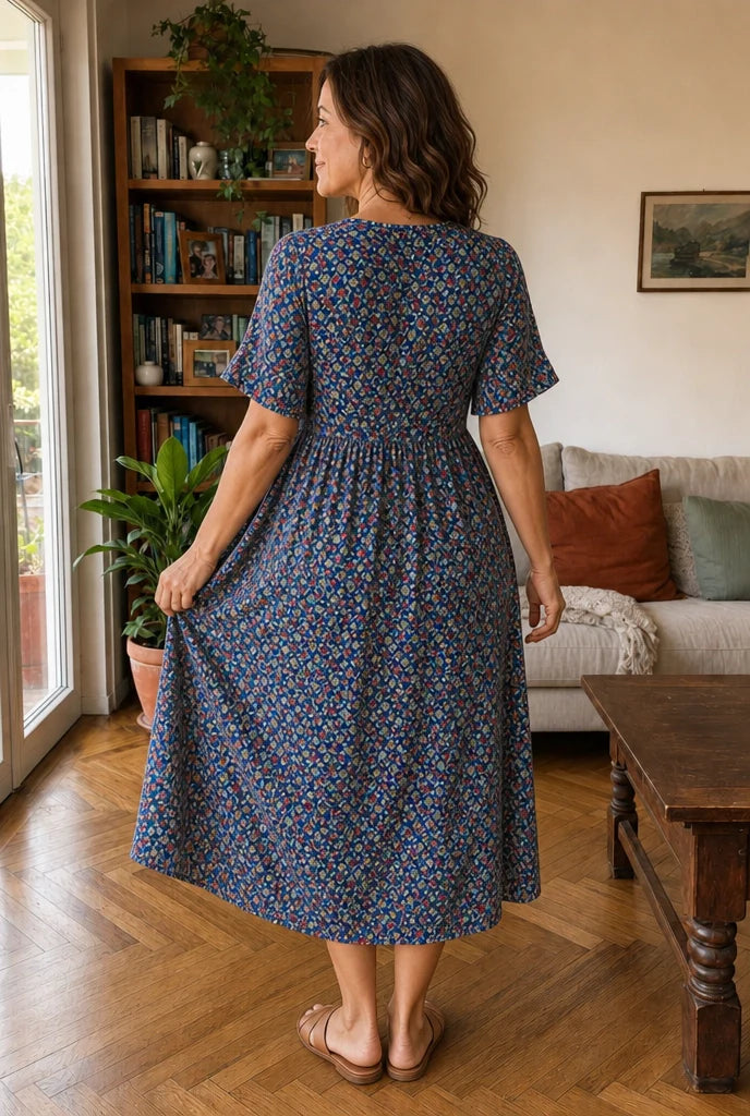 Elena | Abito Floreale Midi
