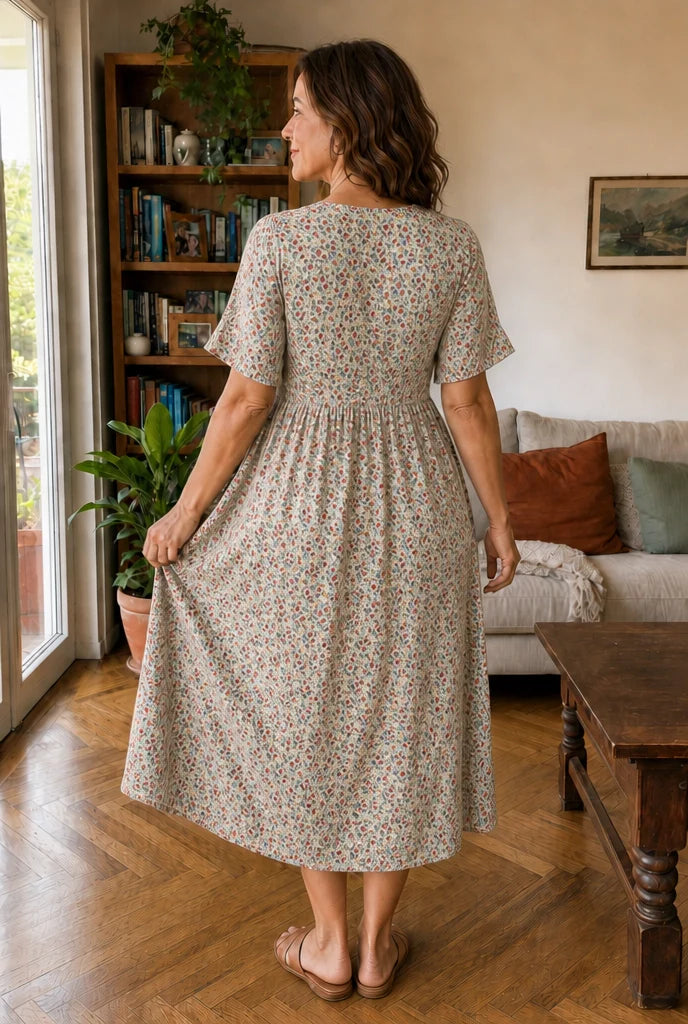 Elena | Abito Floreale Midi
