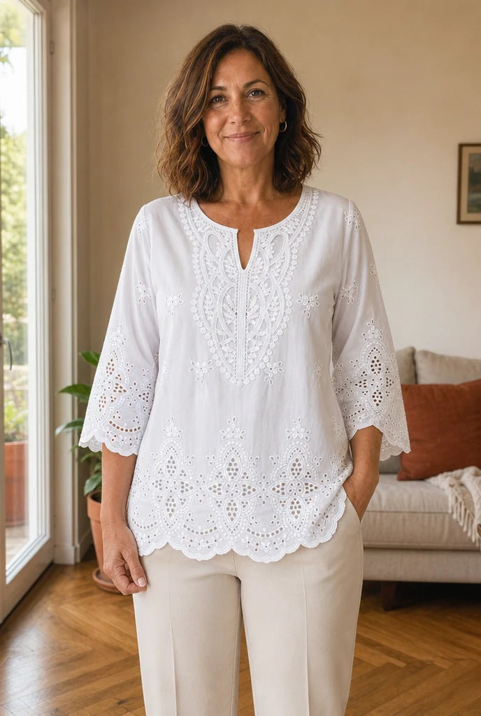 Eleonora | Blusa Ricamata Raffinata