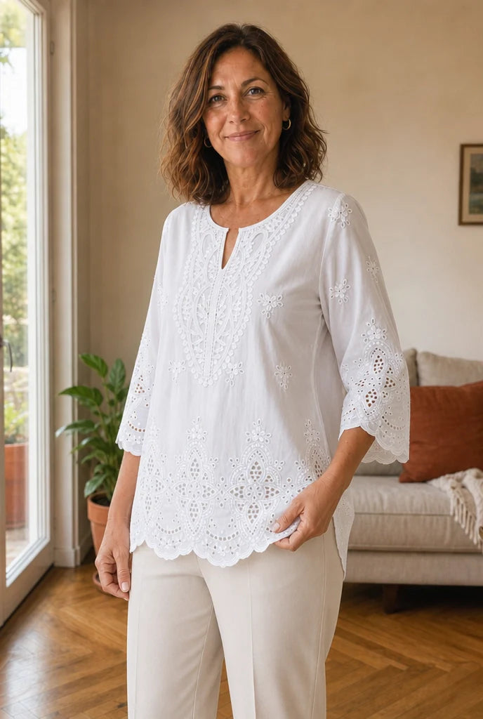 Eleonora | Blusa Ricamata Raffinata