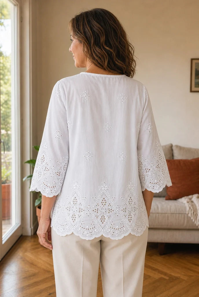 Eleonora | Blusa Ricamata Raffinata
