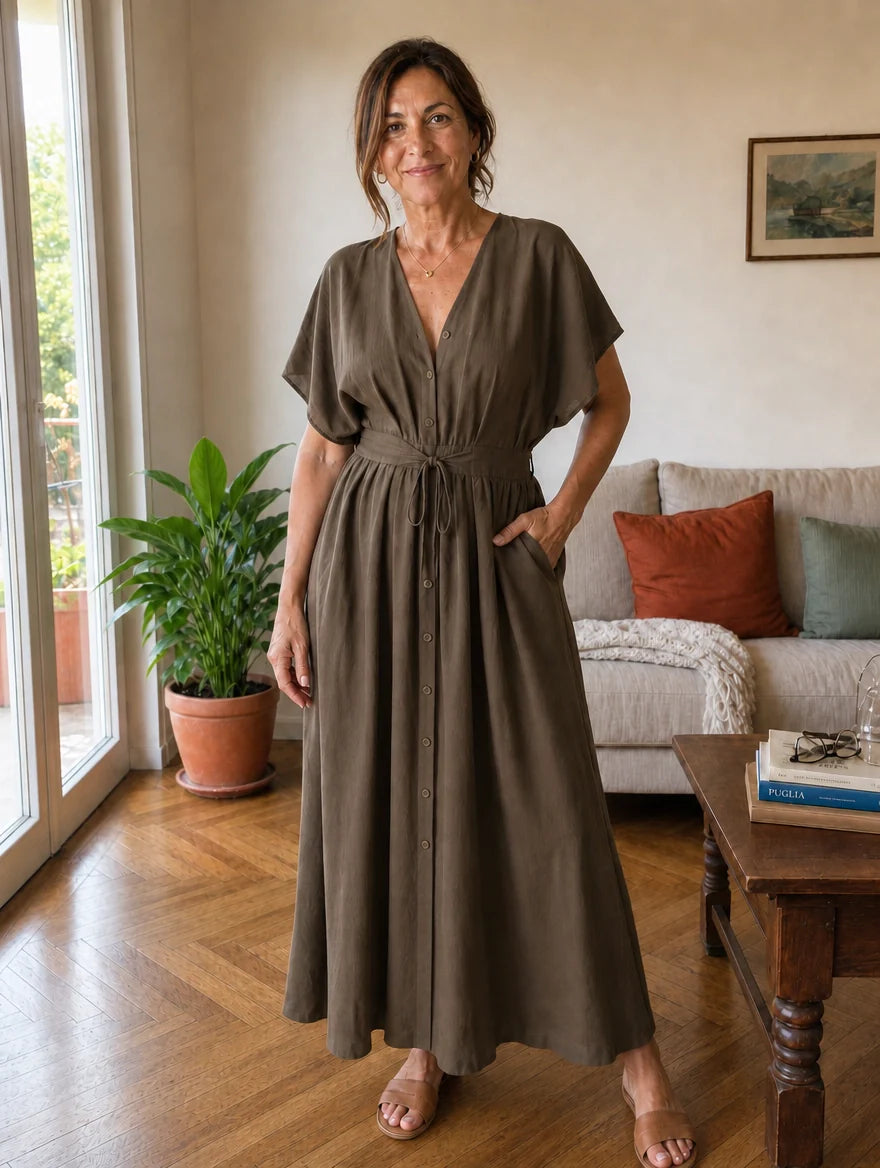 Lavinia | Abito Maxi Drappeggiato