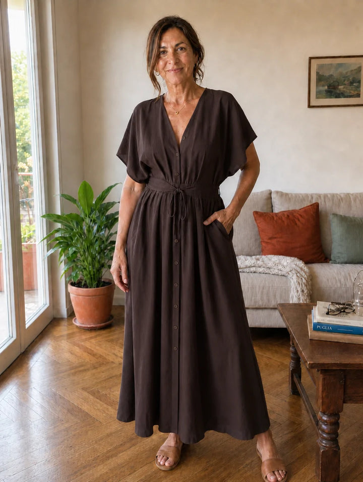 Lavinia | Abito Maxi Drappeggiato