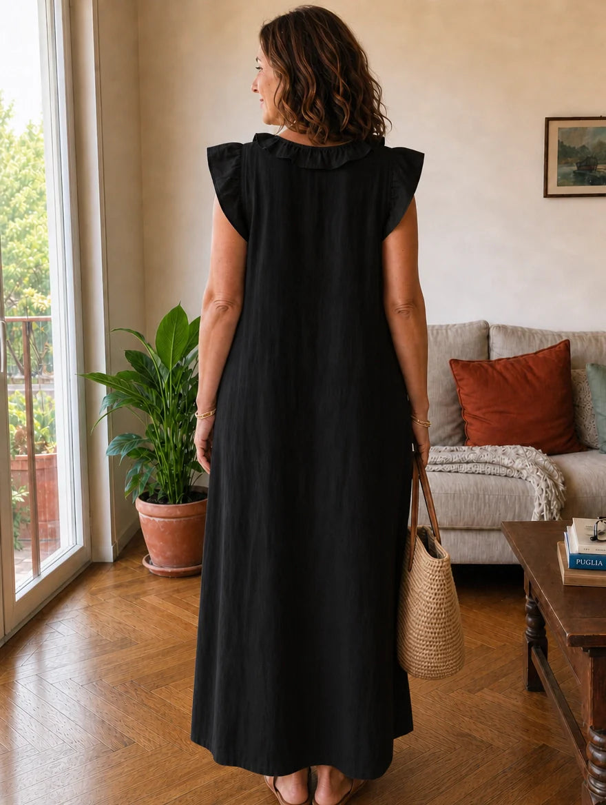 Chiara | Abito Lungo con Volant