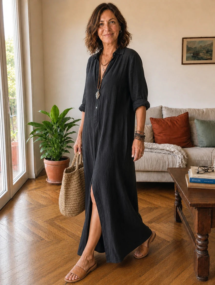 Livia | Abito Maxi Chemisier