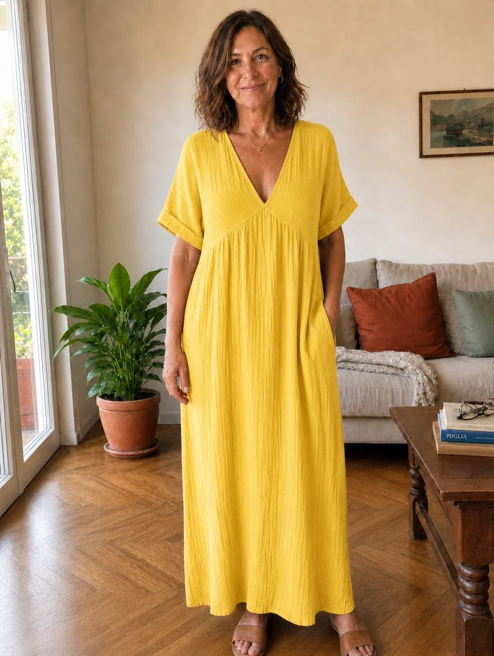Alessia | Abito Maxi in Mussola