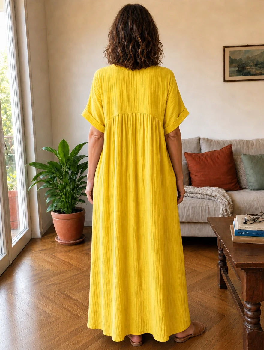 Alessia | Abito Maxi in Mussola