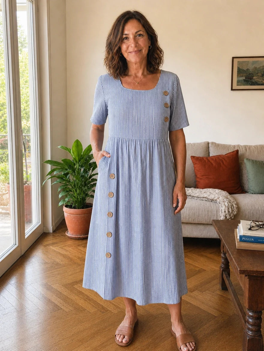 Stella | Abito Midi a Righe