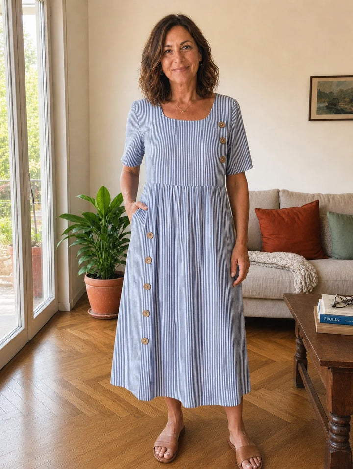 Stella | Abito Midi a Righe