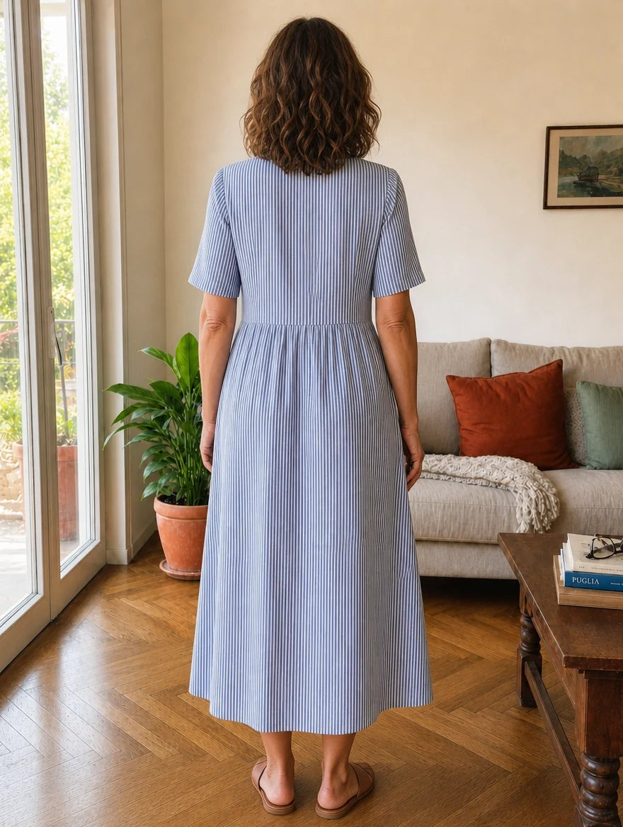Stella | Abito Midi a Righe
