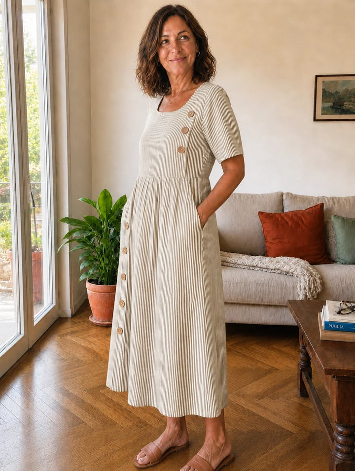 Stella | Abito Midi a Righe