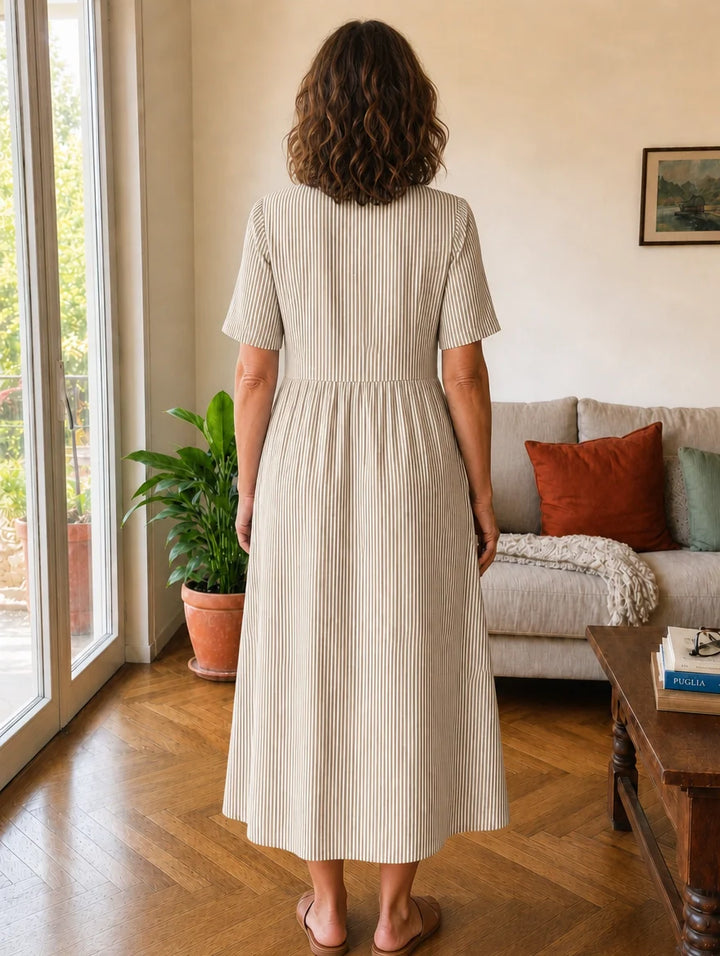 Stella | Abito Midi a Righe