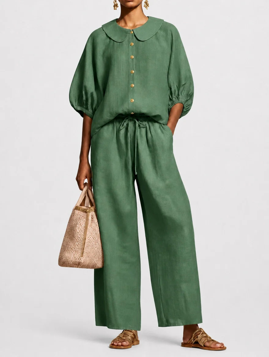 Matilde | Completo Palazzo con Colletto Tondo